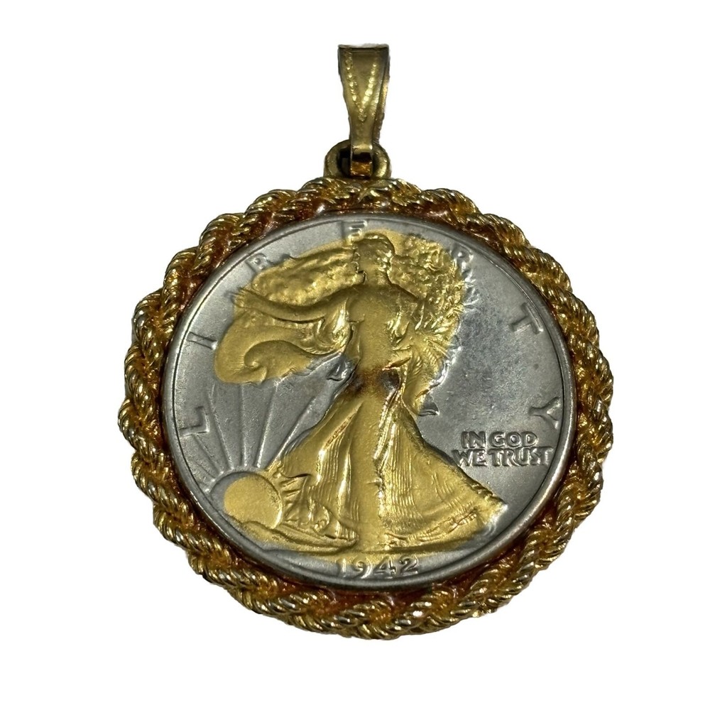 1942 Walking Liberty Half Dollar Pendant.